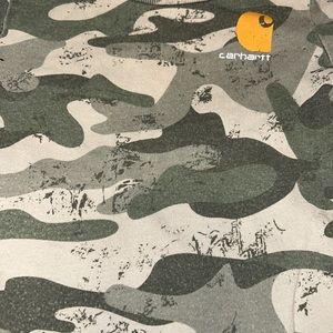 Size 6 Month Infant Carhartt Camouflage C Logo Long Sleeve Onesie / Bodysuit